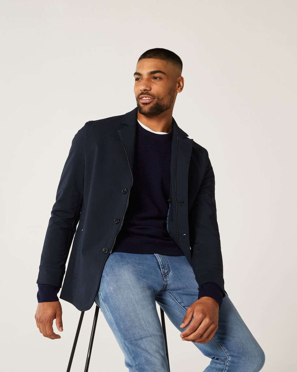 Mens Navy Crew Knit